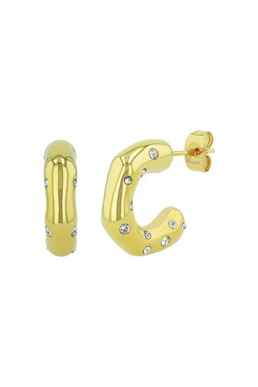 NOELANI Ohrringe für Damen, Edelstahl, Zirkonia Gold