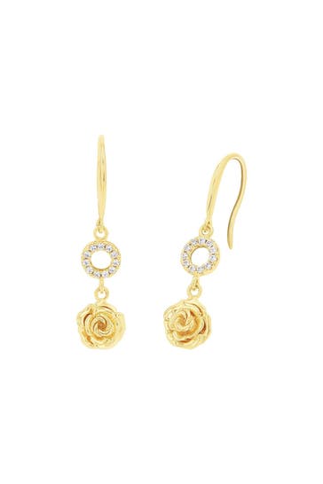 AMOR Ohrhänger für Damen, 925 Sterling Silber, Zirkonia synth. | Rose