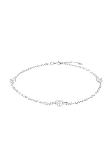 AMOR Fußkette für Damen, 925 Sterling Silber | Herz