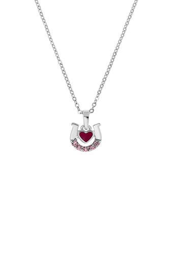 AMOR Kette mit Anhänger für Mädchen, 925 Sterling Silber, Zirkonia synth. | Hufeisen