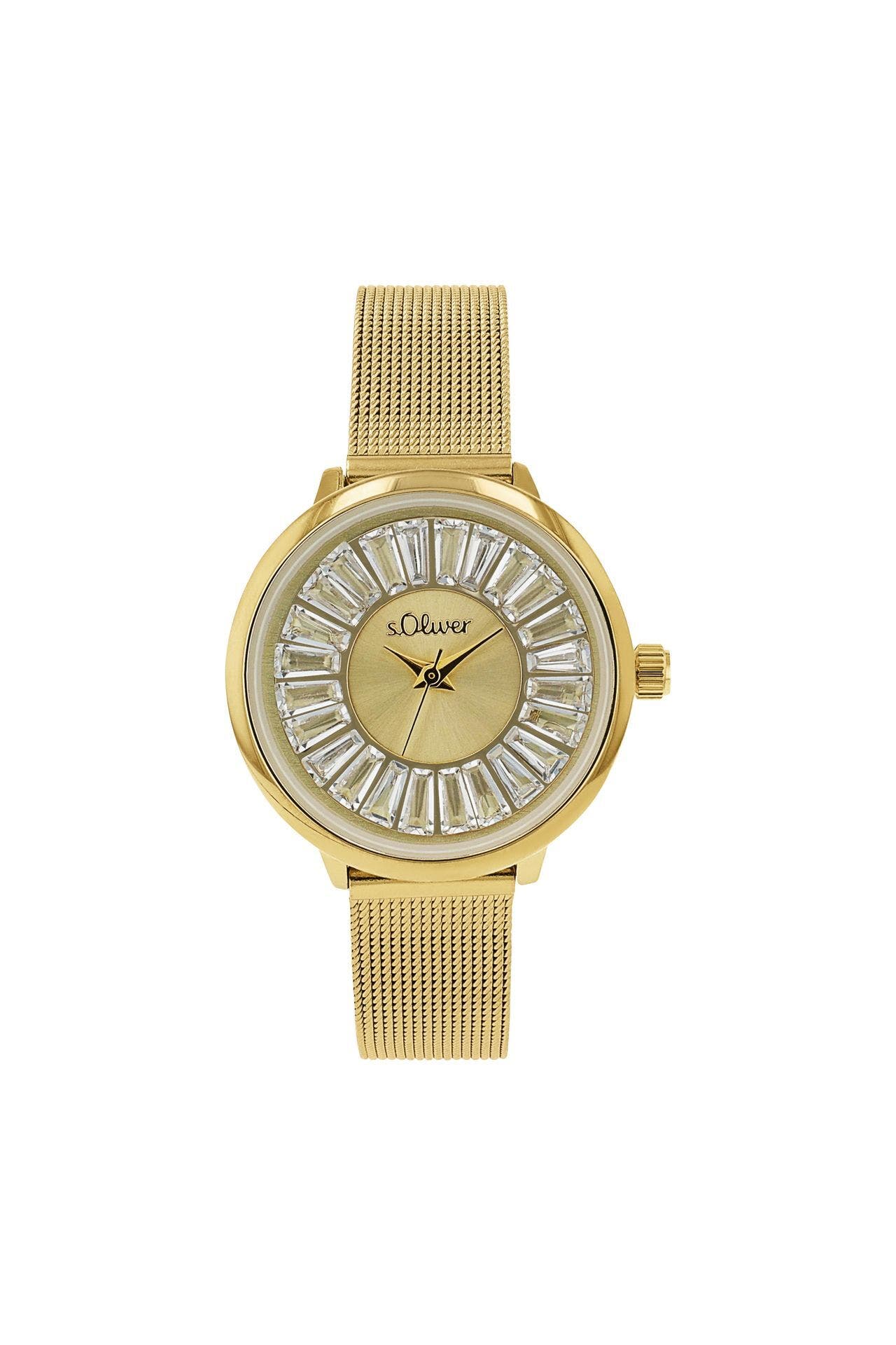 S.OLIVER Quarzuhr für Damen IP Gold | Glas, Bild 1