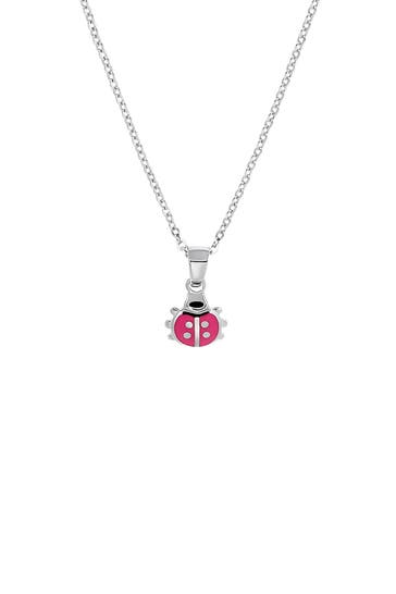 AMOR Kette mit Anhänger für Mädchen, 925 Sterling Silber | Marienkäfer