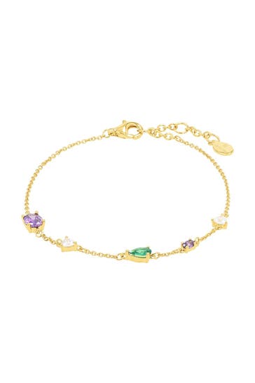 AMOR Armband für Damen, 925 Sterling Silber, Zirkonia synth. Grün