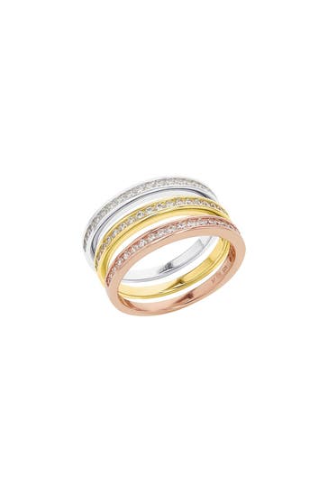 AMOR Ring für Damen, 925 Sterling Silber, Zirkonia synth.