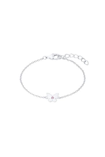 PRINZESSIN LILLIFEE Armband für Mädchen, 925 Sterling Silber, Zirkonia synth. | Schmetterling