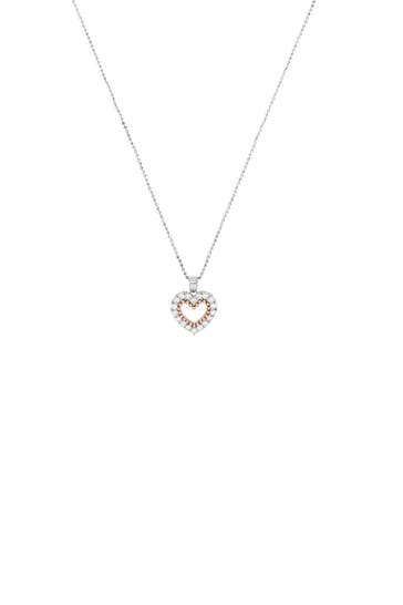AMOR Kette mit Anhänger für Damen, 925 Sterling Silber, Zirkonia synth. | Herz