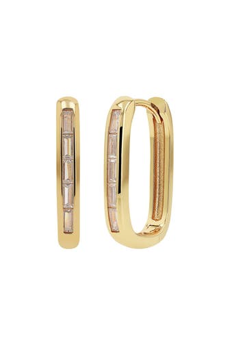 NOELANI Ohrringe für Damen, 925 Sterling Silber, Zirkonia synth. Gold