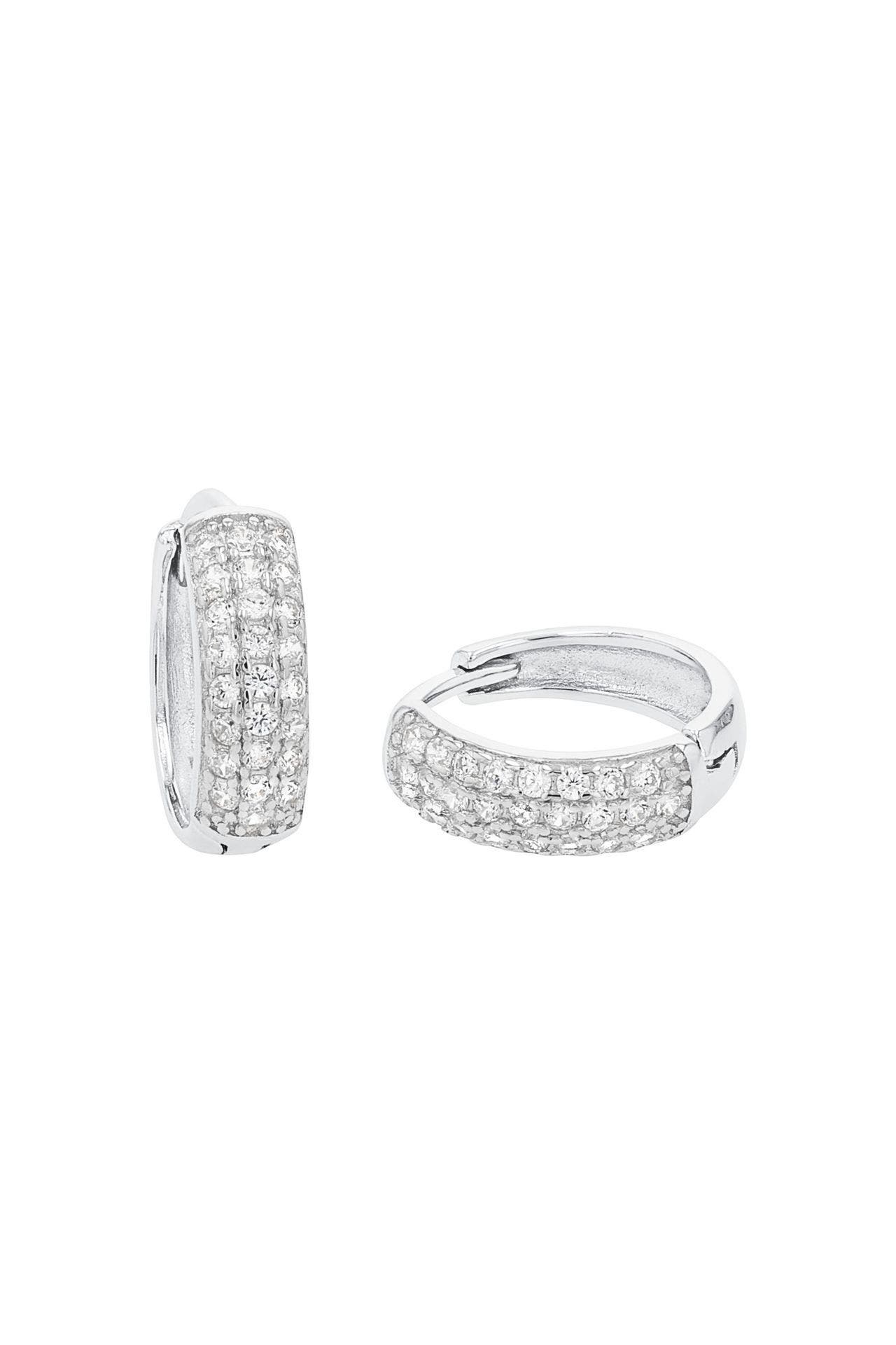 AMOR Ohrringe für Damen, 925 Sterling Silber, Zirkonia synth. Silber, Bild 1