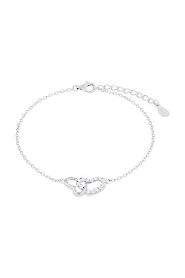 AMOR Armband für Damen, 925 Sterling Silber, Zirkonia synth. | Herz Silber