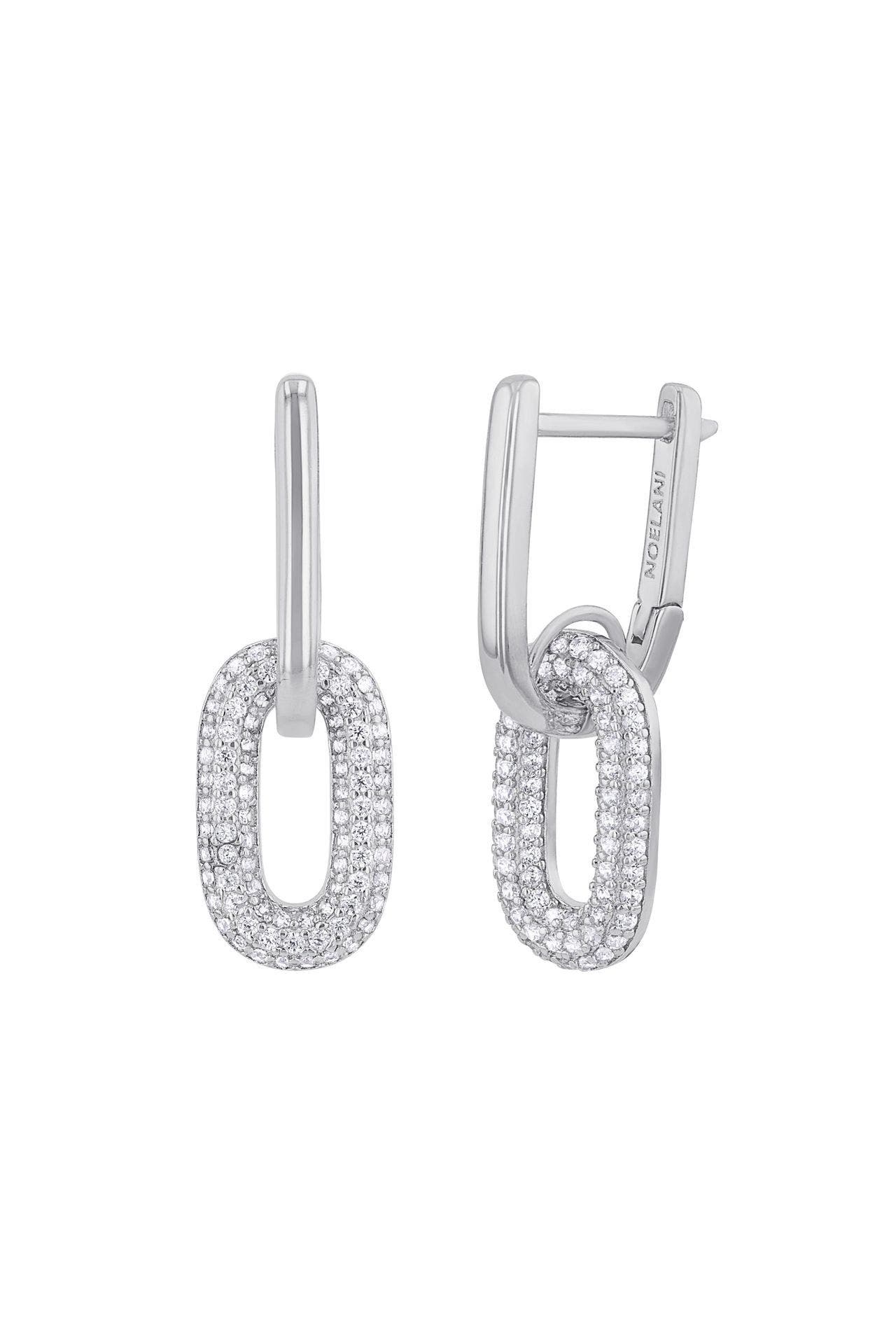 NOELANI Creolen für Damen, 925 Sterling Silber, Zirkonia synth., Bild 1