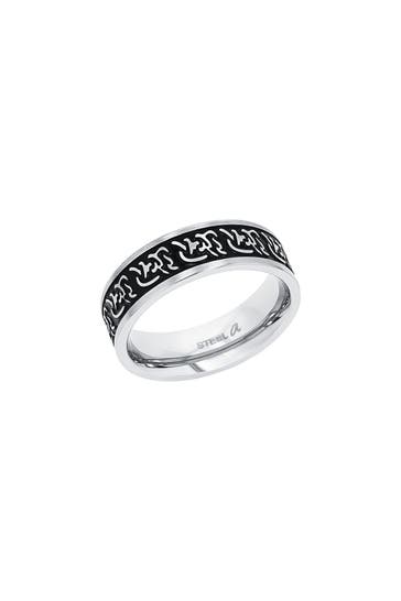 AMOR Ring für Damen und Herren, Unisex, Edelstahl Silber