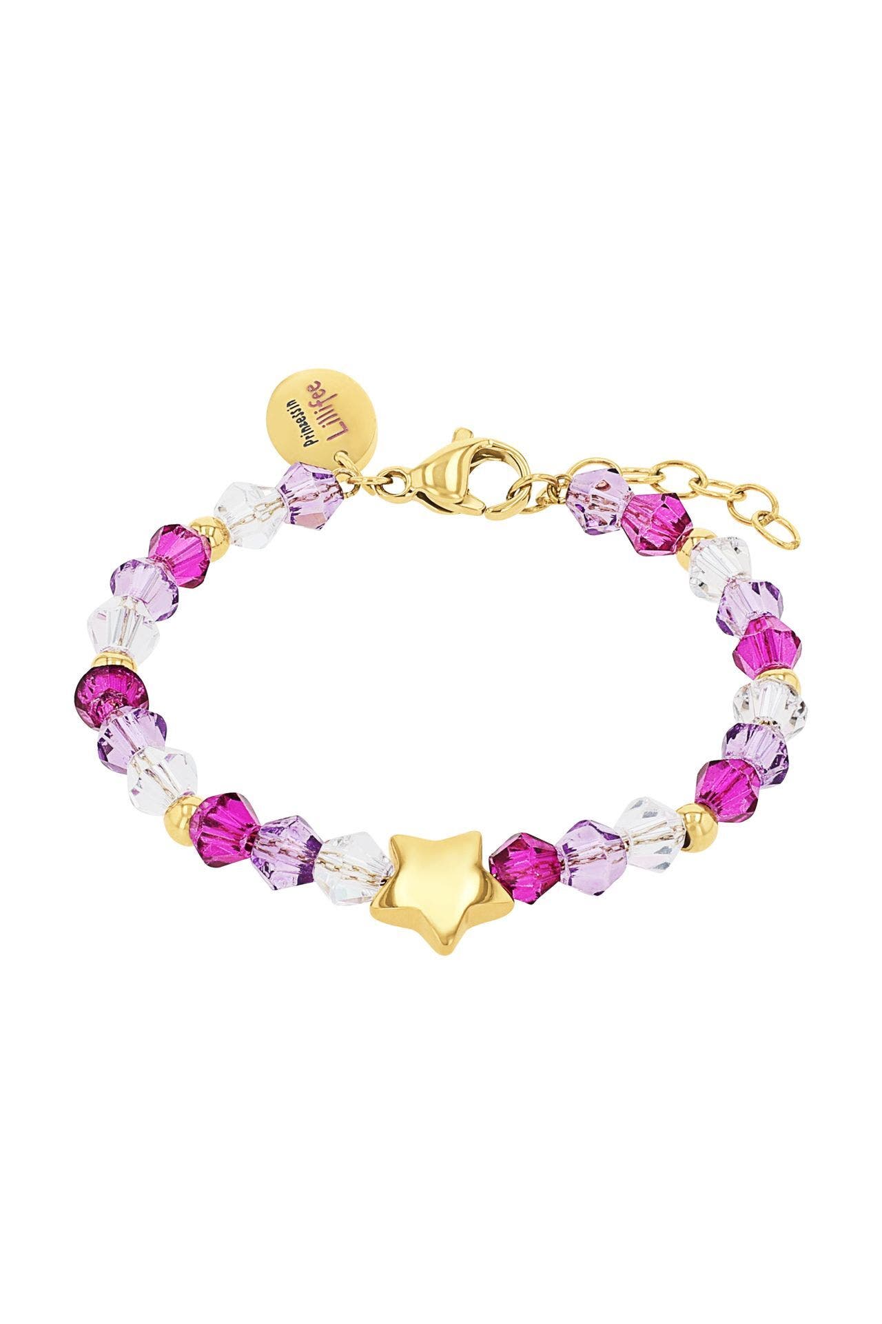 PRINZESSIN LILLIFEE Armband für Mädchen, Edelstahl, Schmuckstein synth. | Stern, Bild 1