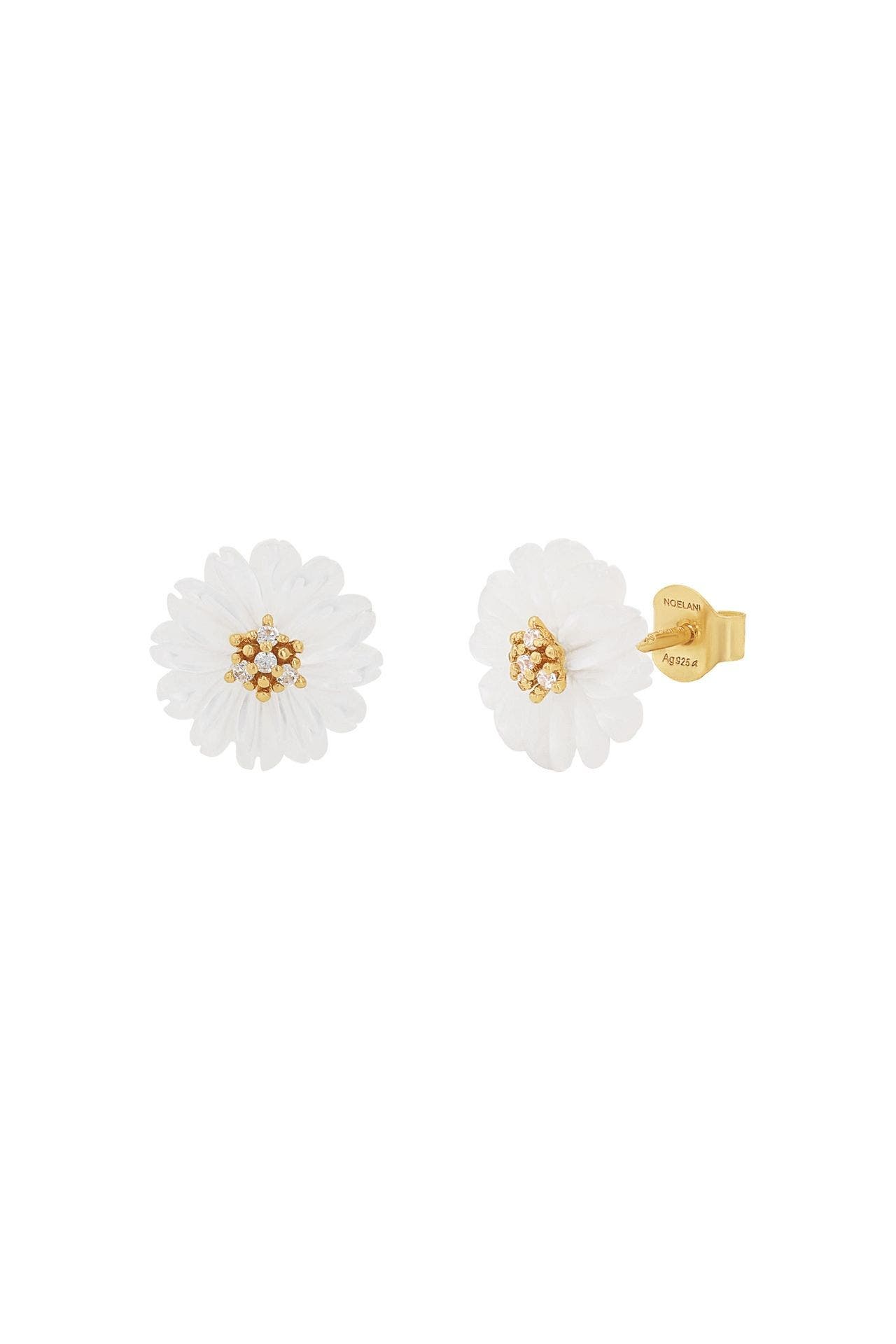 NOELANI Ohrstecker für Damen, 925 Sterling Silber, Zirkonia synth. | Blume, Bild 1