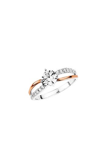 AMOR Ring für Damen, 925 Sterling Silber, Zirkonia synth.