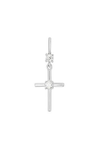 AMOR Motivanhänger für Damen, 925 Sterling Silber, Zirkonia synth. | Kreuz