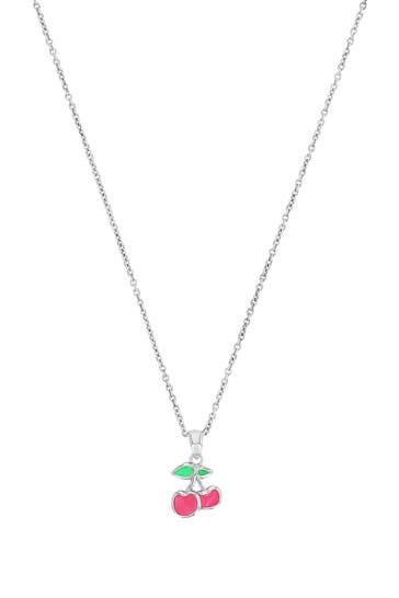 PRINZESSIN LILLIFEE Kette mit Anhänger für Mädchen, 925 Sterling Silber | Kirsche
