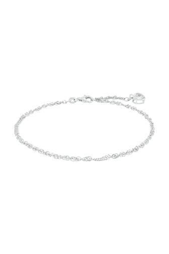 AMOR Fußkette für Damen, 925 Sterling Silber, Zirkonia synth. | Herz