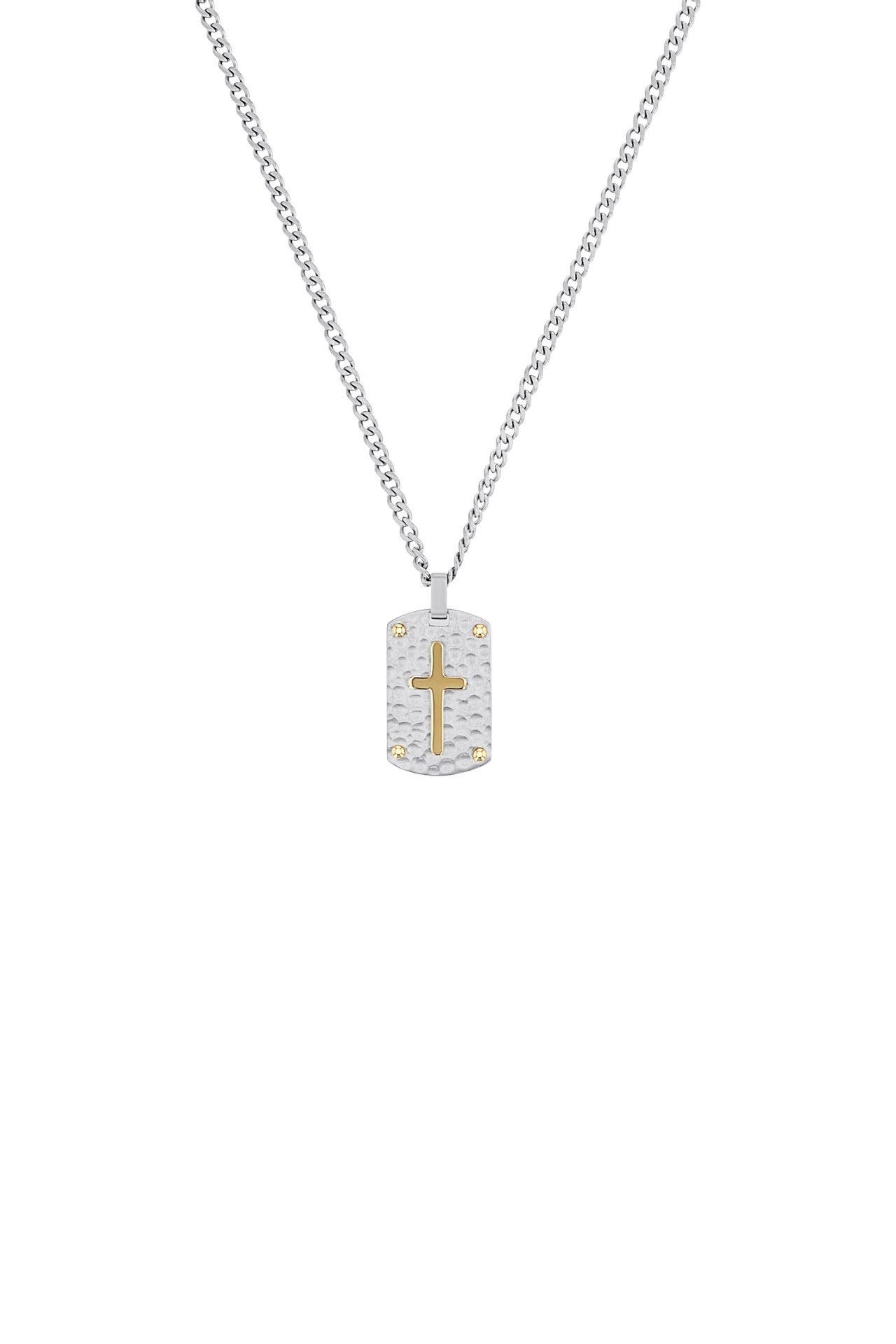 AMOR Kette für Herren, Edelstahl | Kreuz Bicolor, Bild 1