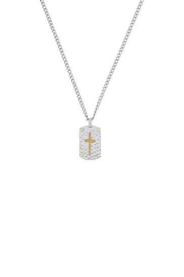 AMOR Kette mit Anhänger für Herren, Edelstahl | Kreuz