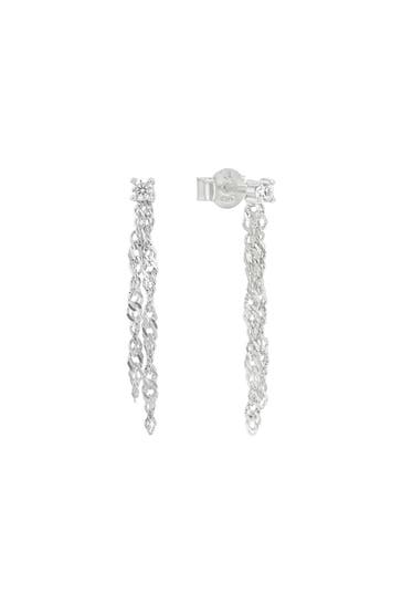 AMOR Ohrringe für Damen, 925 Sterling Silber, Zirkonia synth. Silber