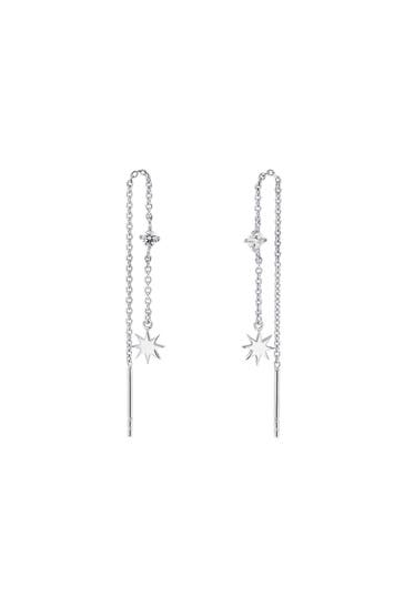 AMOR Ohrhänger für Damen, 925 Sterling Silber, Zirkonia synth. | Stern