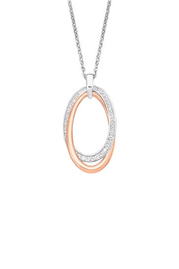 AMOR Kette mit Anhänger für Damen, 925 Sterling Silber, Zirkonia synth.