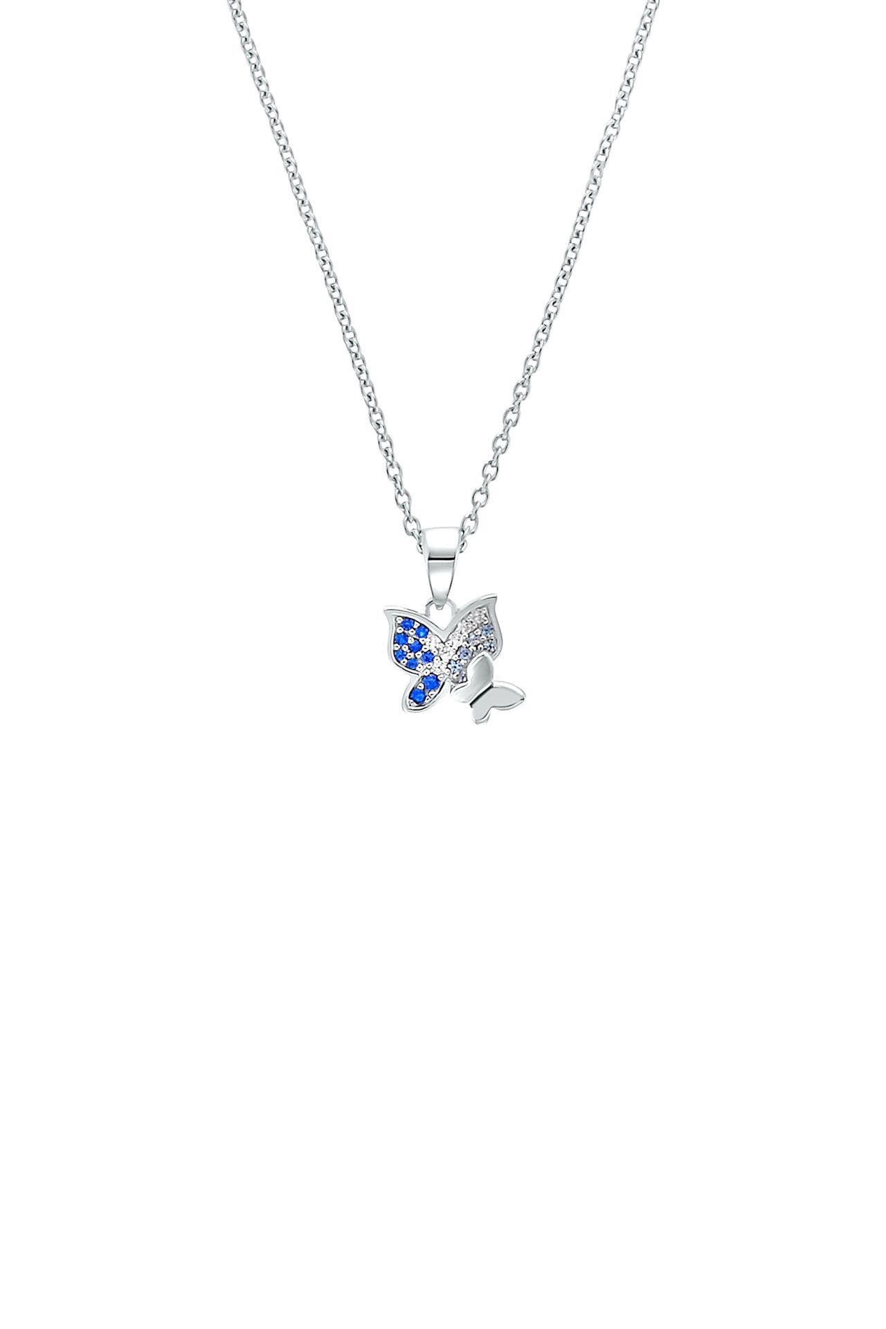 PRINZESSIN LILLIFEE Kette mit Anhänger für Mädchen, 925 Sterling Silber, Zirkonia synth. | Schmetterling, Bild 1