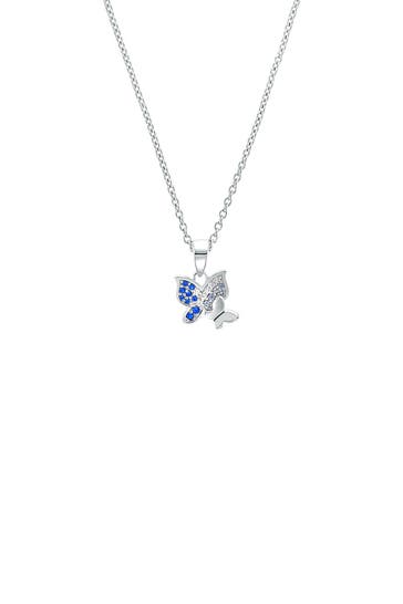 PRINZESSIN LILLIFEE Kette mit Anhänger für Mädchen, 925 Sterling Silber, Zirkonia synth. | Schmetterling