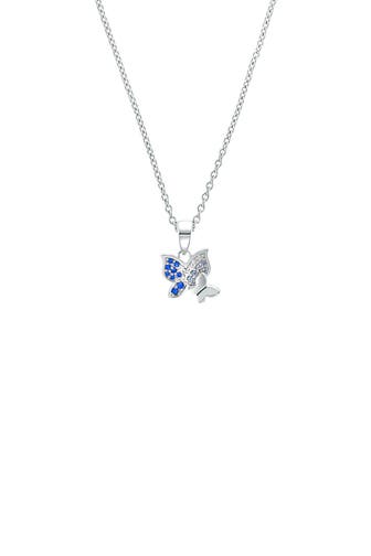 PRINZESSIN LILLIFEE Kette mit Anhänger für Mädchen, 925 Sterling Silber, Zirkonia synth. | Schmetterling