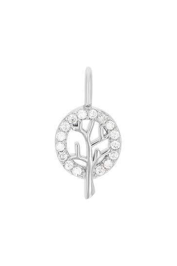 AMOR Motivanhänger für Damen, 925 Sterling Silber, Zirkonia synth. | Lebensbaum