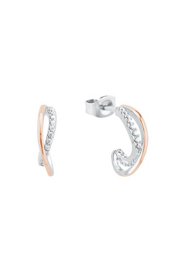 AMOR Creolen für Damen, 925 Sterling Silber, Zirkonia synth.
