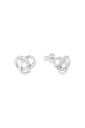 AMOR Ohrstecker für Damen, 925 Sterling Silber, Zirkonia synth.