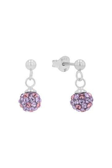 AMOR Ohrhänger für Mädchen, 925 Sterling Silber, Kristallglas