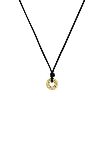 NOELANI Kette für Damen, Edelstahl, Textil, Zirkonia Gold