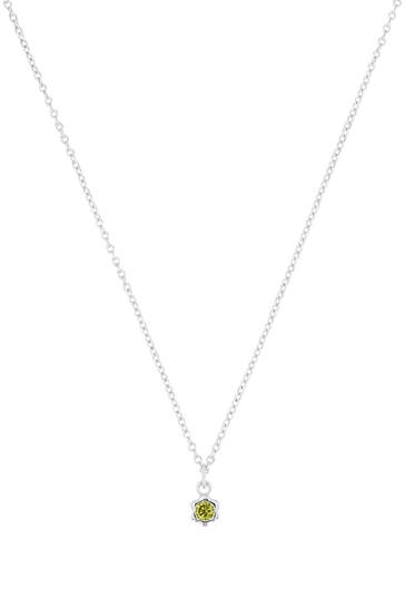 PRINZESSIN LILLIFEE Kette mit Anhänger für Mädchen, 925 Sterling Silber, Zirkonia synth. | Geburtsstein
