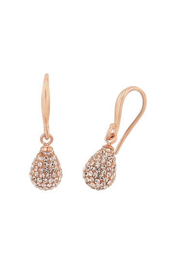 AMOR Ohrringe für Damen, 925 Sterling Silber, Kristallglas Roségold