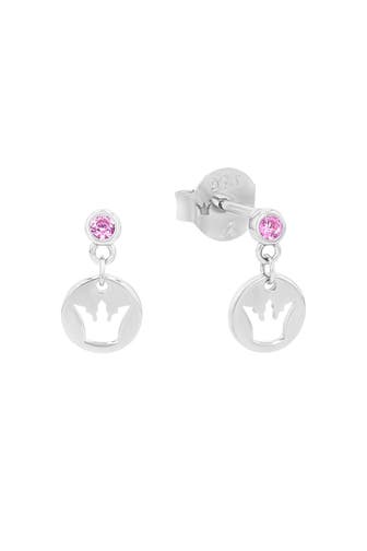 PRINZESSIN LILLIFEE Ohrhänger für Mädchen, 925 Sterling Silber, Zirkonia synth. | Krone