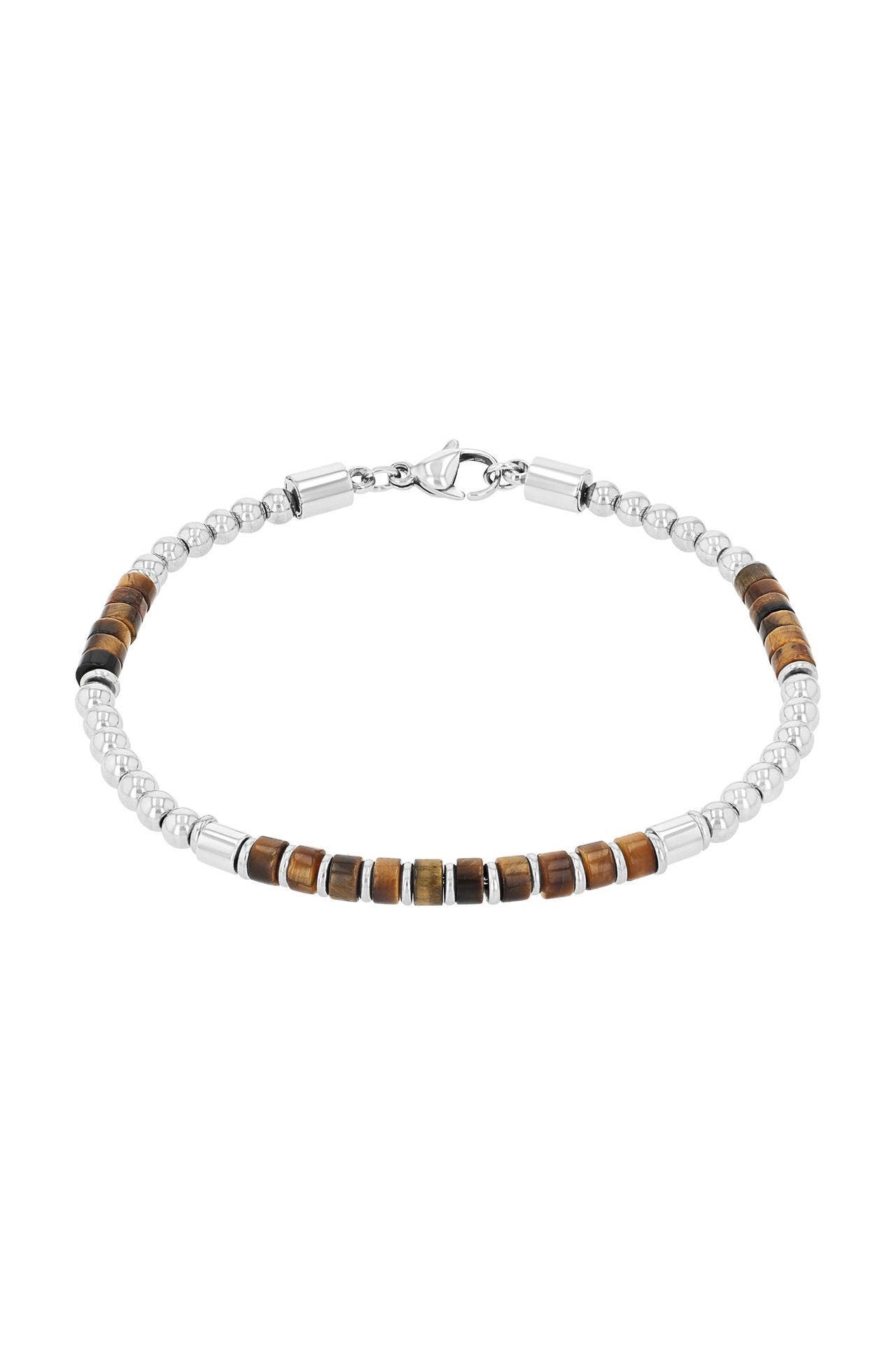 AMOR Armband für Herren, Edelstahl, Tigerauge, Bild 1