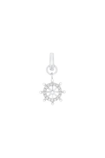 AMOR Charm für Damen, 925 Sterling Silber, Zirkonia synth. | Steuerrad