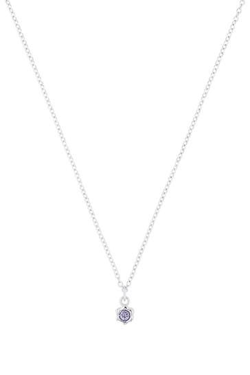 PRINZESSIN LILLIFEE Kette mit Anhänger für Mädchen, 925 Sterling Silber, Zirkonia synth. | Geburtsstein