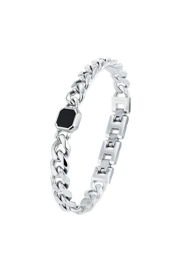 JOOP! Armband für Herren, Edelstahl, Linienstein