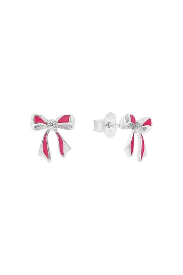 PRINZESSIN LILLIFEE Ohrstecker für Mädchen, Silber 925, Zirkonia | Schleife