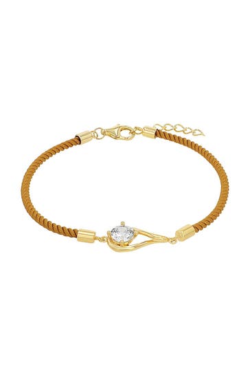 AMOR Armband für Damen, 925 Sterling Silber, Zirkonia synth. Gold
