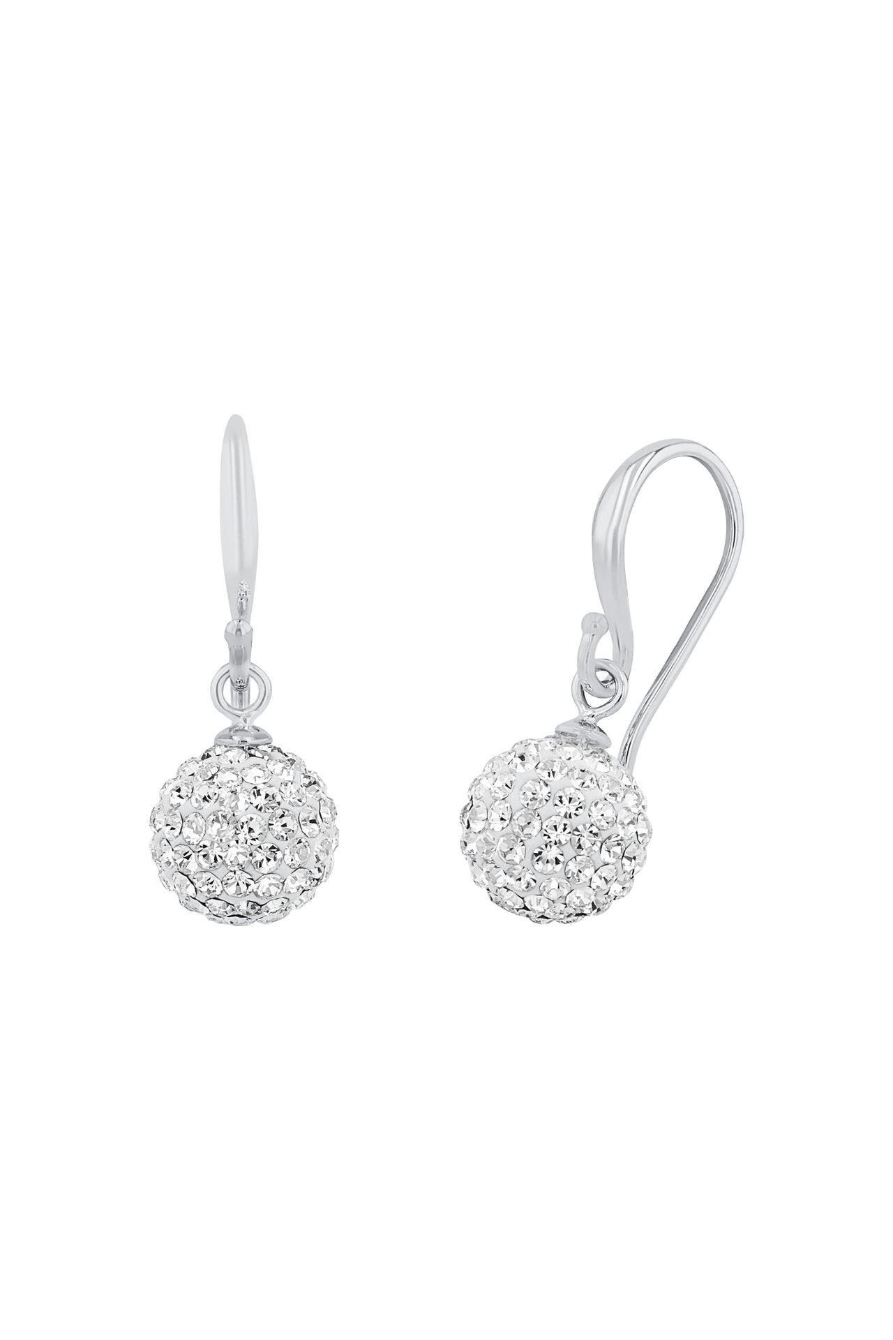 AMOR Ohrringe für Damen, 925 Sterling Silber, Kristallglas Silber, Bild 1