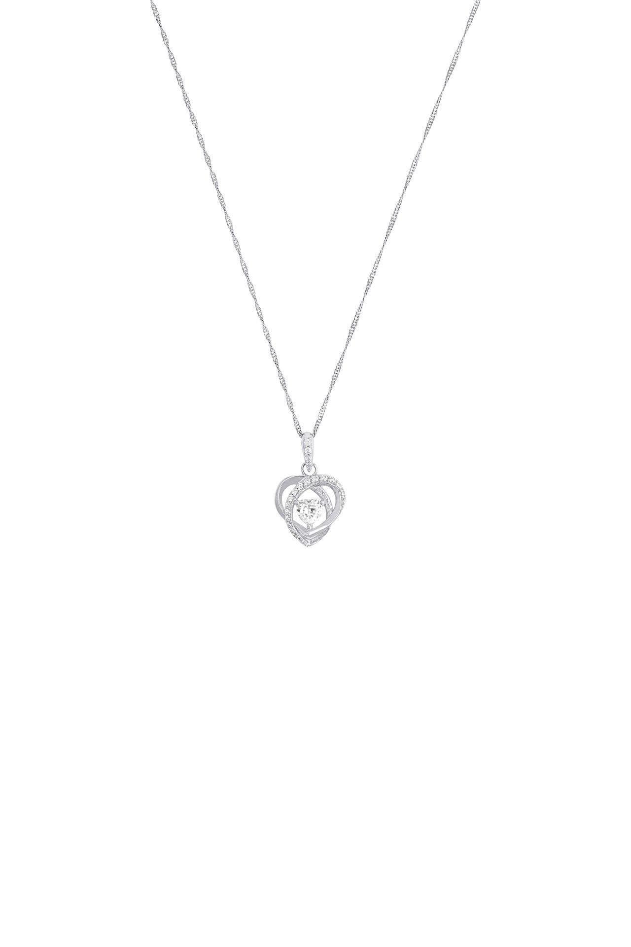 AMOR Kette mit Anhänger für Damen, 925 Sterling Silber, Zirkonia synth. | Herz, Bild 1
