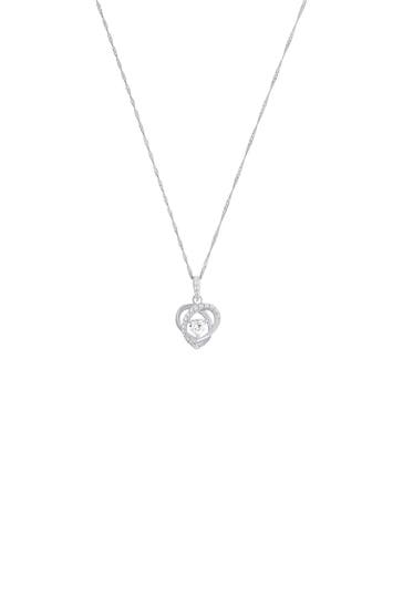 AMOR Kette mit Anhänger für Damen, 925 Sterling Silber, Zirkonia synth. | Herz