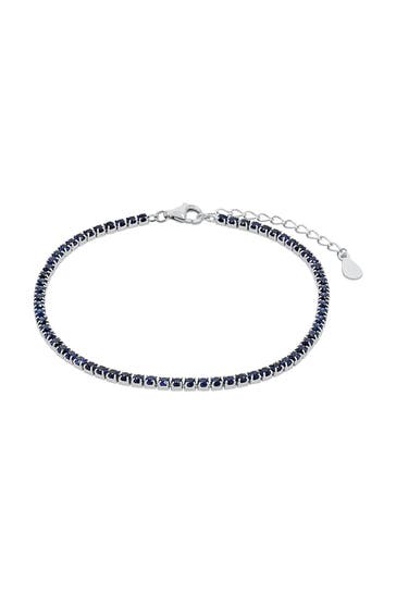 AMOR Armband für Damen, 925 Sterling Silber, Zirkonia synth. Blau