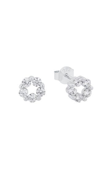 AMOR Ohrstecker für Damen, 925 Sterling Silber, Zirkonia synth.