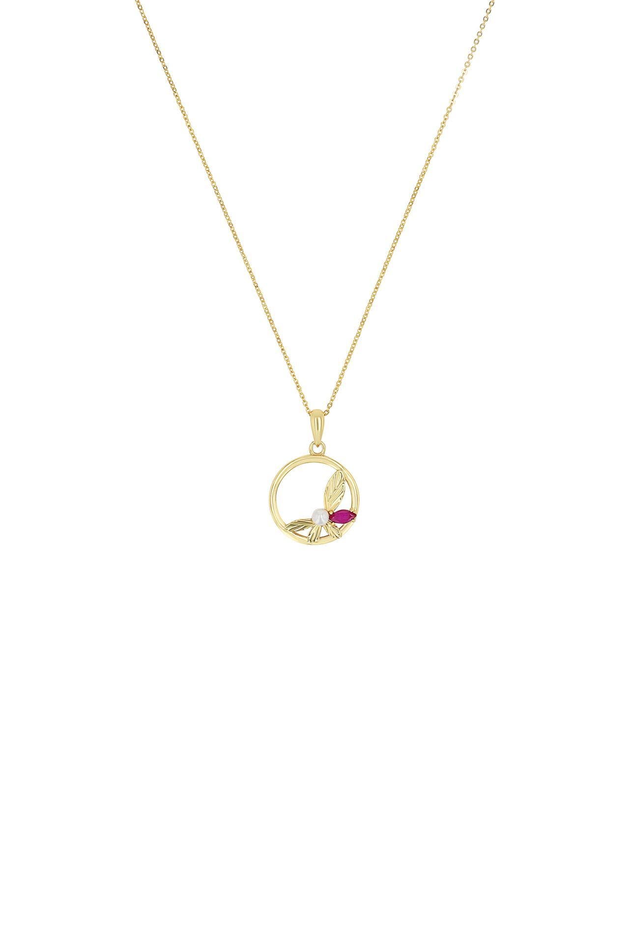 AMOR Collier für Damen, Sterling Silber 925, Muschelkernperle, Zirkonia, Bild 1