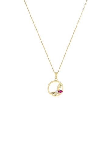 AMOR Kette für Damen, Sterling Silber 925, Muschelkernperle, Zirkonia gold